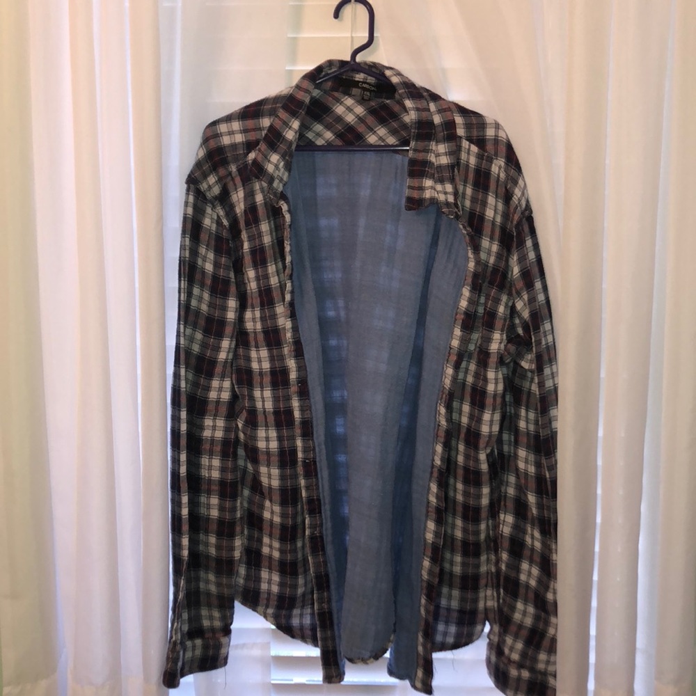 Long sleeved plaid shirt